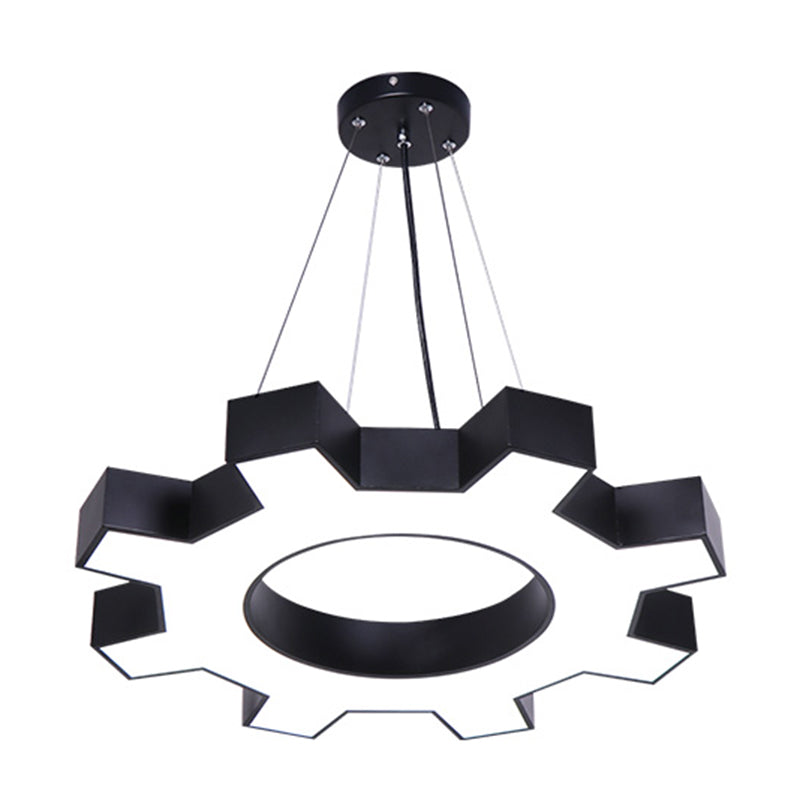 Lampe LED Gearformet | Design industriel | Salle de gymnastique | Éclairage économe en énergie | Or, Blanc, Noir | Style moderne | Largeur 60 cm