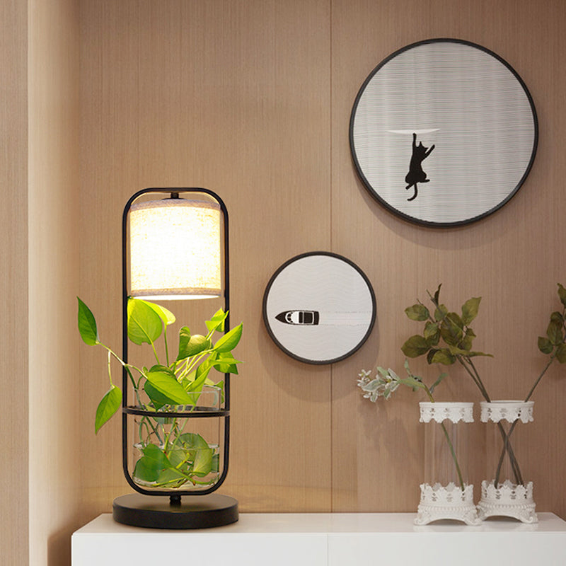 Lampe Luminoir | Design inspiré Art Déco | Abat-jour en verre rouge | Base en métal noir | Hauteur 19" | Douille E26/E27 | Option d'éclairage