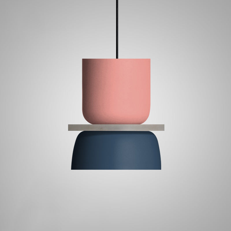 Luminoir | Moderne LED Hängeleuchte | Macaron-Stil | Bunte Beleuchtung | Metall | E26/E27 | Erhältlich in Gelb, Pink, Grau, Hellgrün, Hellblau,
