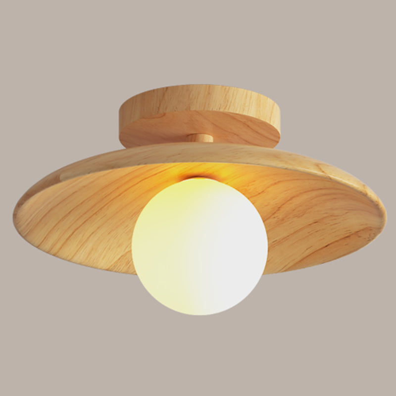 Lampe de plafond semi-encastrée moderne | Design 1 lumière | Finition bois | Compatible LED | Facile à monter | Largeur 10 cm | Douille G9 | Matériau