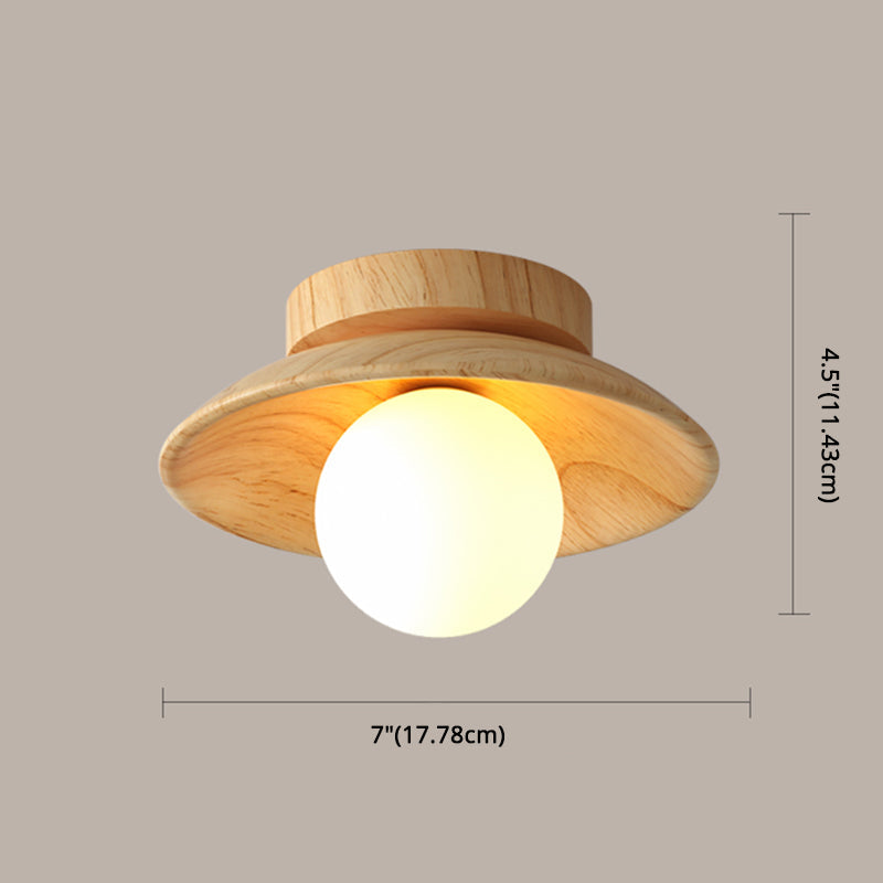 Lampe de plafond semi-encastrée moderne | Design 1 lumière | Finition bois | Compatible LED | Facile à monter | Largeur 10 cm | Douille G9 | Matériau