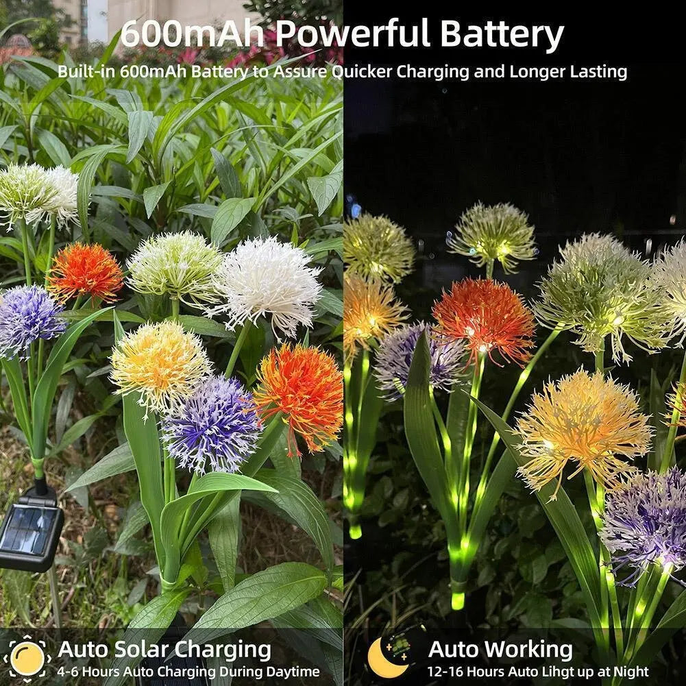 BlossomGlow | Solarbetriebenes LED-Gartenlicht | Wetterfest | Blumenmuster | Designlampe für Außenbereiche | Schafft Gemütlichkeit im