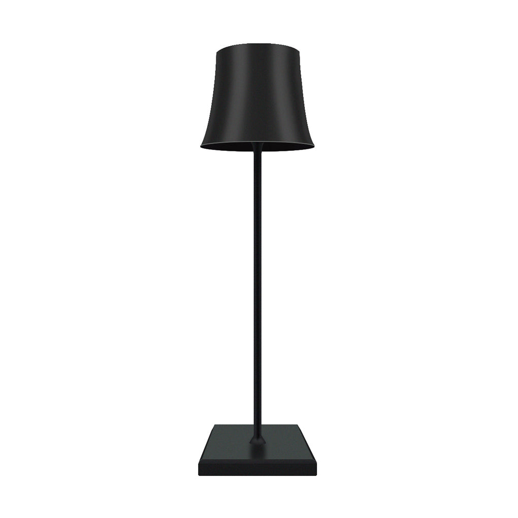 Evelien | Lampe de table LED sans fil rechargeable | Blanc mat/noir | IP54 étanche | Dimmable via contrôle tactile | Recharge USB | 38 cm | Design