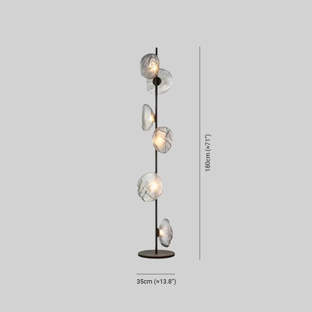 Zantelio | Moderne Stehlampe | Einzigartige Glasakzente | Schlankes Design | Effektive Lichtverteilung | Robuste Konstruktion | Stilvolle Dekoration