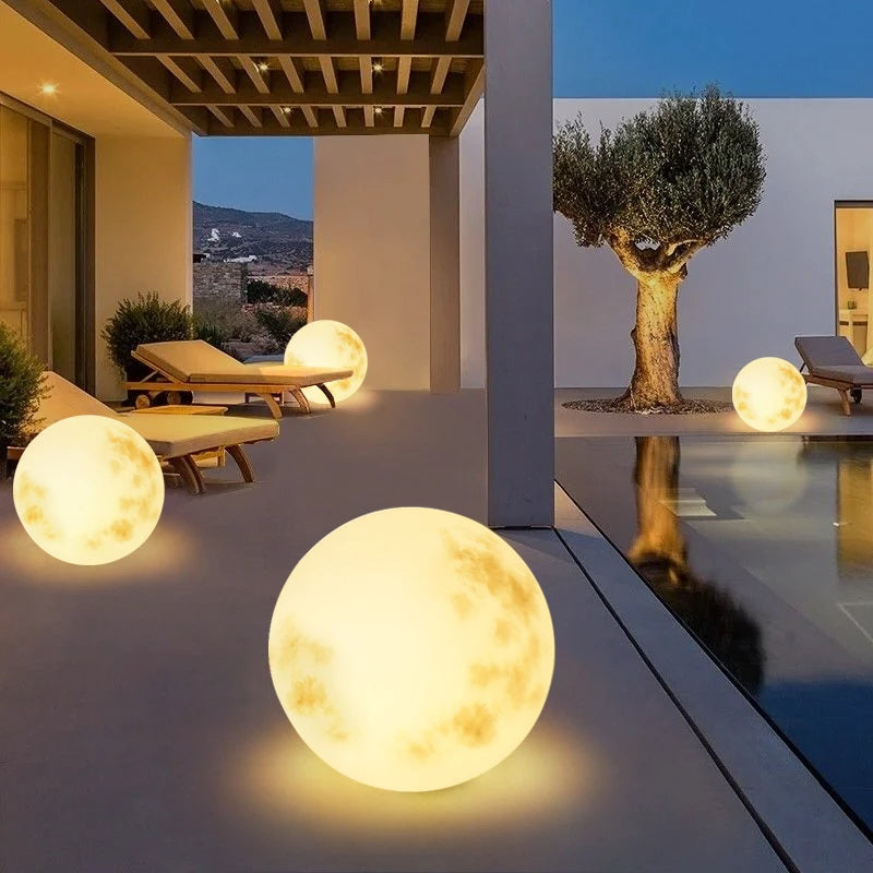 Moonlight Garden Lamp | Udendørs LED-lampe måneform | Magisk belysning have | Kablet strøm | Vejrbestandig