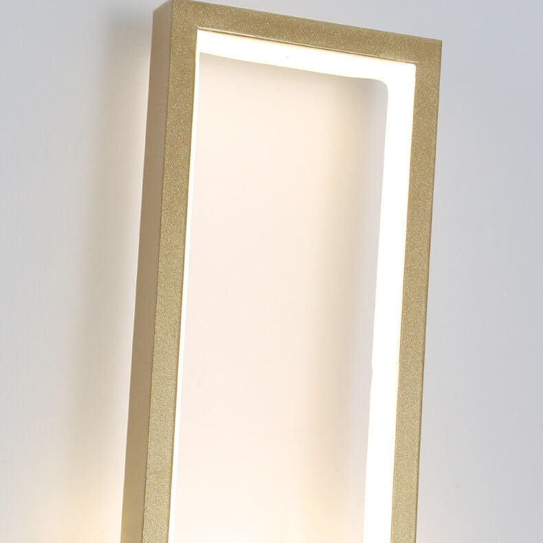 Luminoir | LED-Wandleuchte | Gold | Rechteckig | Modernes Design | Acryl & Metall | 110V-240V | Für Schlafzimmer & Wohnzimmer | Energieeffizient