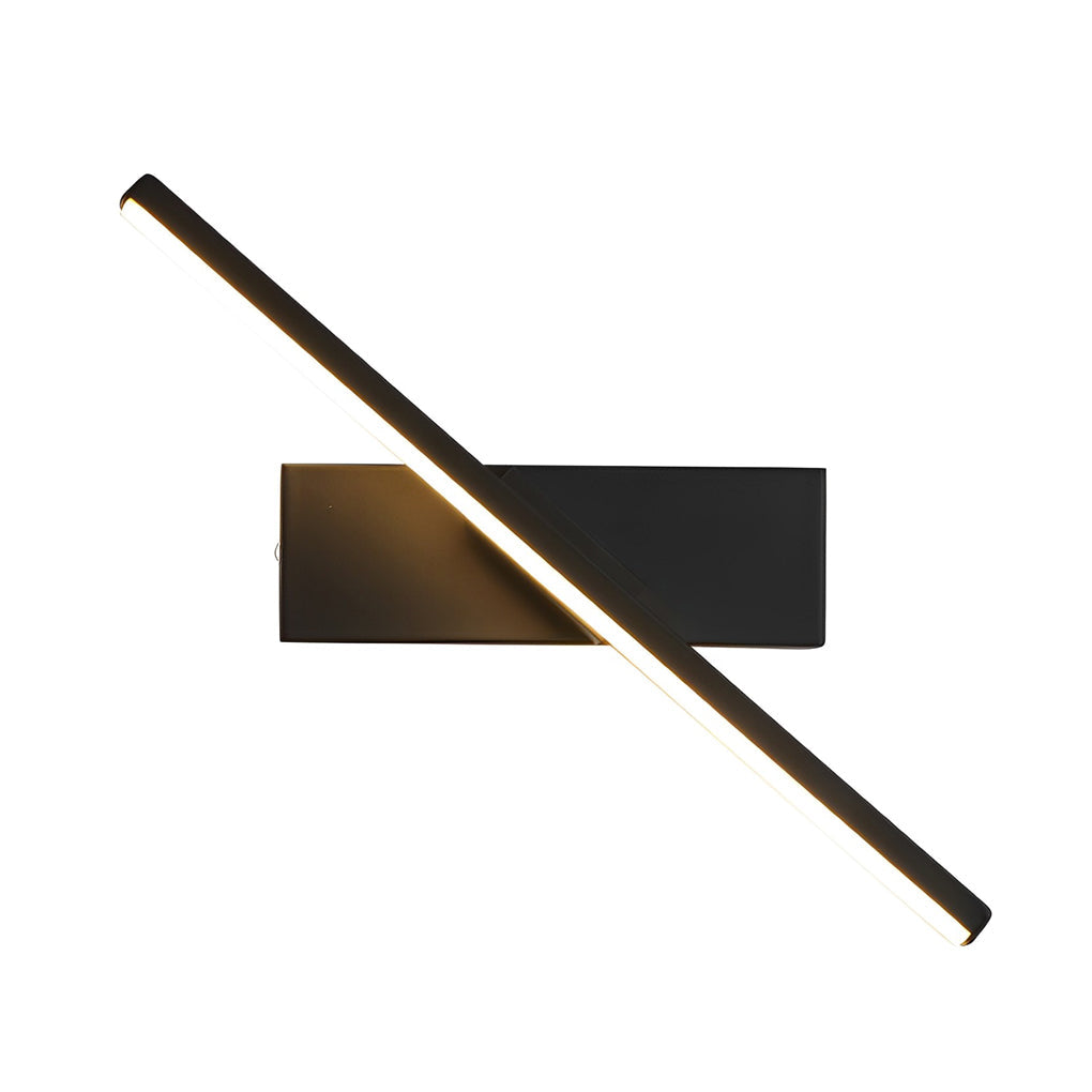 Sort | Weiß | 330° Justierbar Drehbar | Minimalistische LED Wandleuchte | Geometrisches Design | Silikon Bildschirm | Aluminium | Schlafzimmer