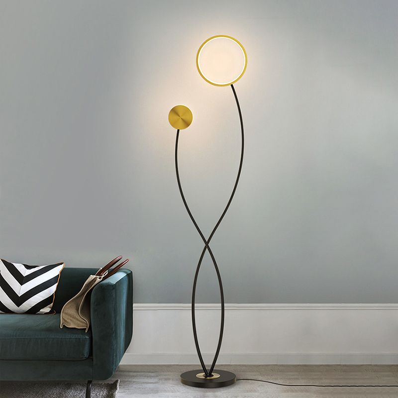 Felarno | Moderne Designer Stehlampe | Minimalistisches Bogenförmiges Design | Stilvolle Dekoration | Hochwertiges Material | Effektive Beleuchtung