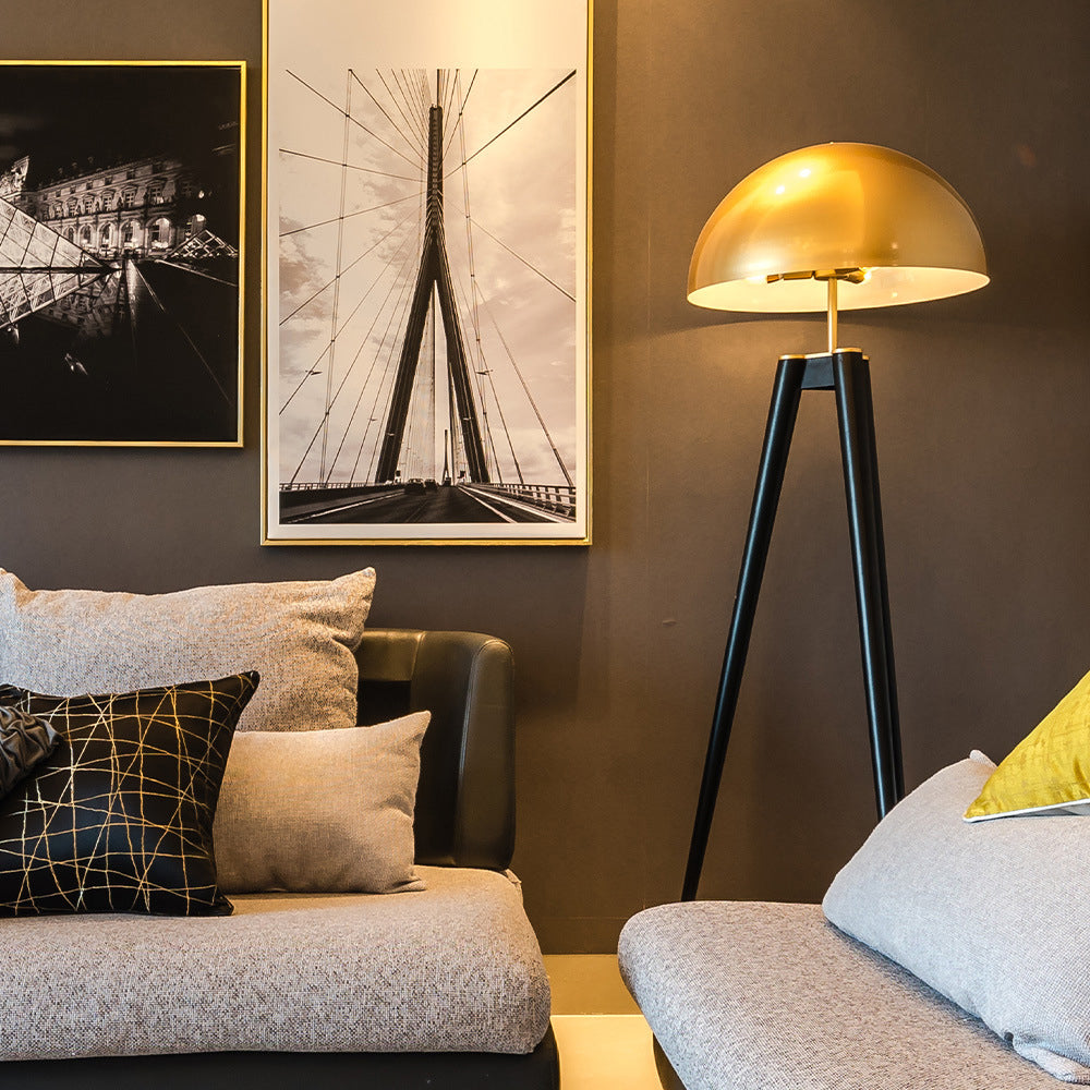 Zantriano | Stehlampe | Modernes Design | Halbrunde Schirm | Retro-inspiriert | Langlebiges Material | Zeitloser Look | Ideal für Wohnzimmer und