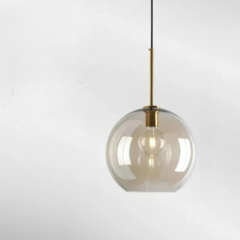 Suspension en verre design nordique | Minimalisme scandinave | Éclairage atmosphérique | Qualité durable | Douille E27 | Verre et métal | Décoration