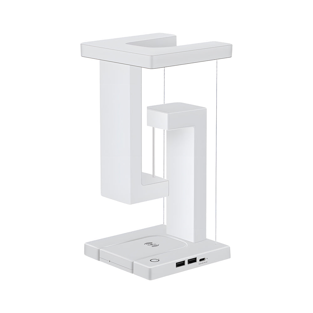 Eclipse Aura | Pływająca lampa LED | Ładowanie bezprzewodowe | Czarny | 20x10 cm | Nowoczesny design | Energooszczędne oświetlenie | Innowacyjna