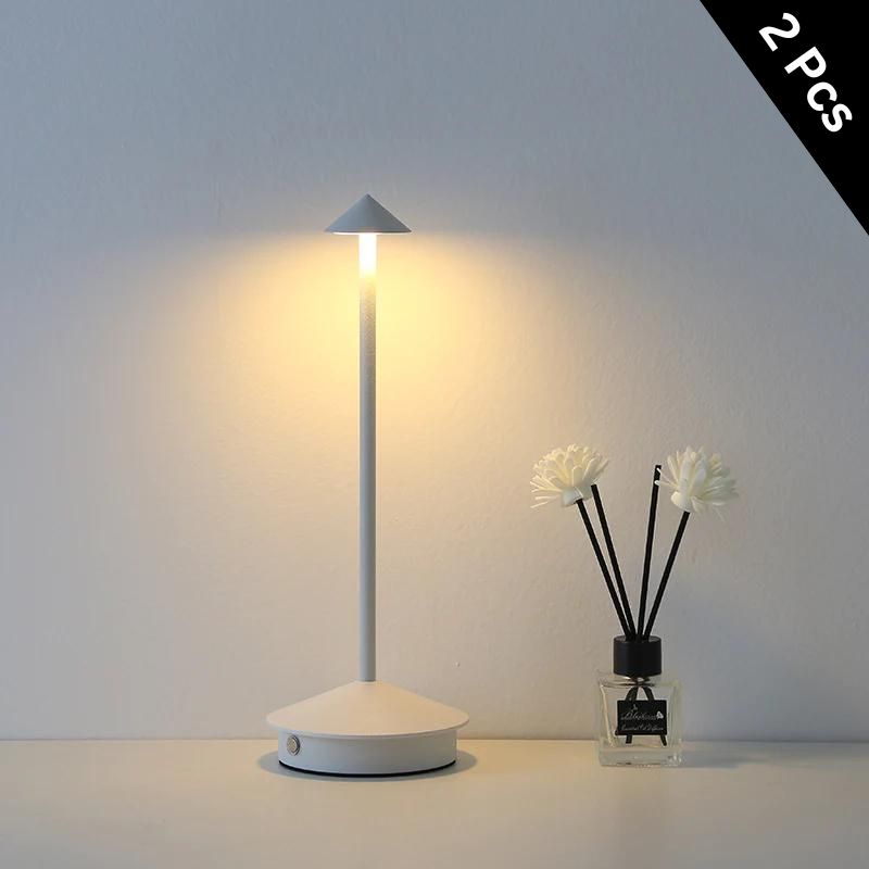Pilformet lampe LED | Lampe de table sans fil | Dimmable avec luminosité réglable | IP65 étanche aux éclaboussures | Batterie 3000mAh | Temps de