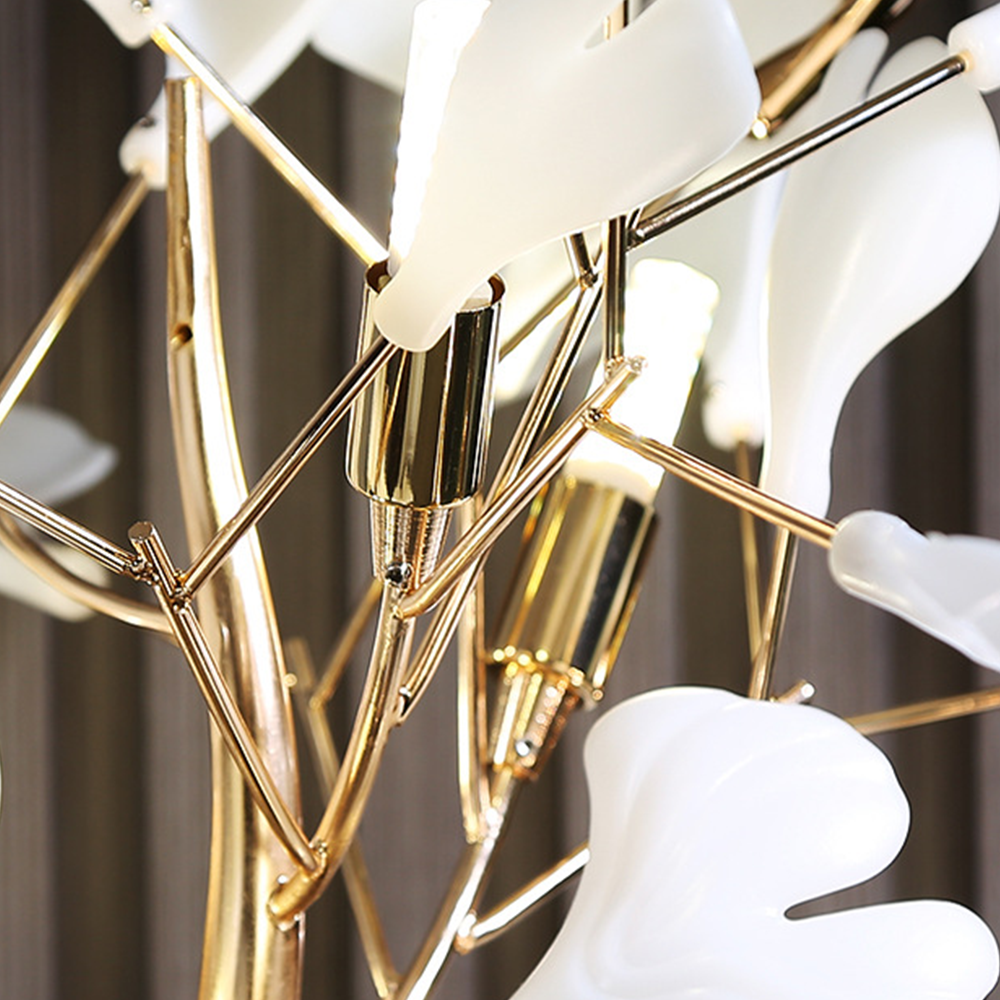 Olivia LED Beleuchtung | Modernes Keramik und Metall Hochformat | Ideal für Wohnzimmer oder Schlafzimmer | 5 Lichtquellen | IP20 | Verstellbare Höhe