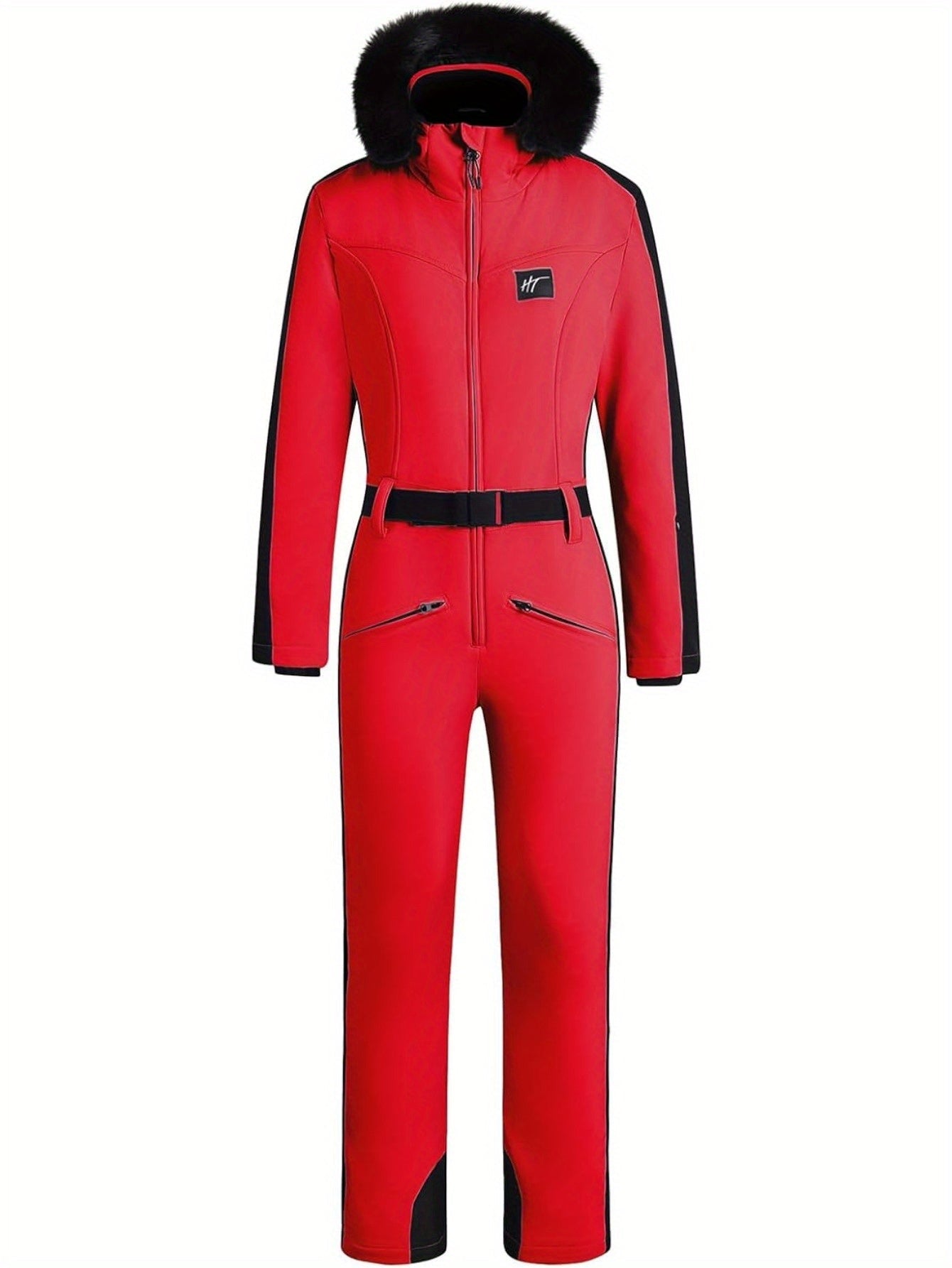 Dame Skidragt Jumpsuit | Vandtæt Design med Varmt For og Bæltedetalje | Essential Af Nikcky