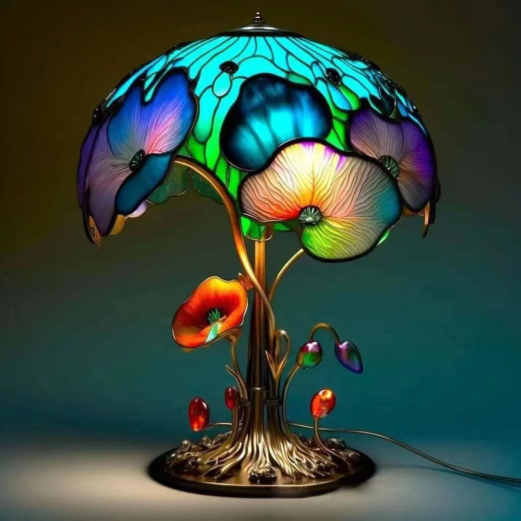 MagicLume Glødelampe | Elegant Design | Multifarvet Glas | Hjem Lys | Stabil Konstruktion | 220-240V | E27 Kompatibel