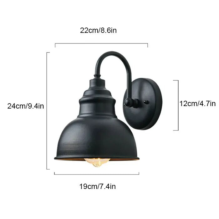 RetroLicht | Éclairage mural extérieur vintage classique | Lampe en fer résistante aux intempéries pour jardin ou