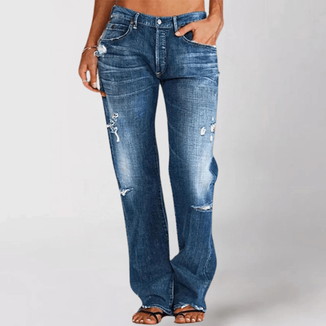 Rippede jeans til kvinder