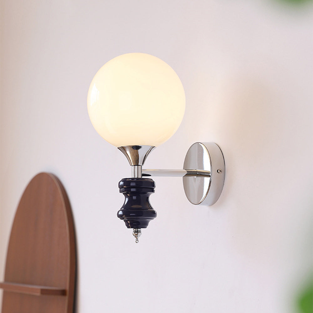 Unik lampe murale vintage française | Laiton & verre | Or | E27 | Design inspiré du Moyen Âge | Pour salle à manger, salon & chambre | 26cm de