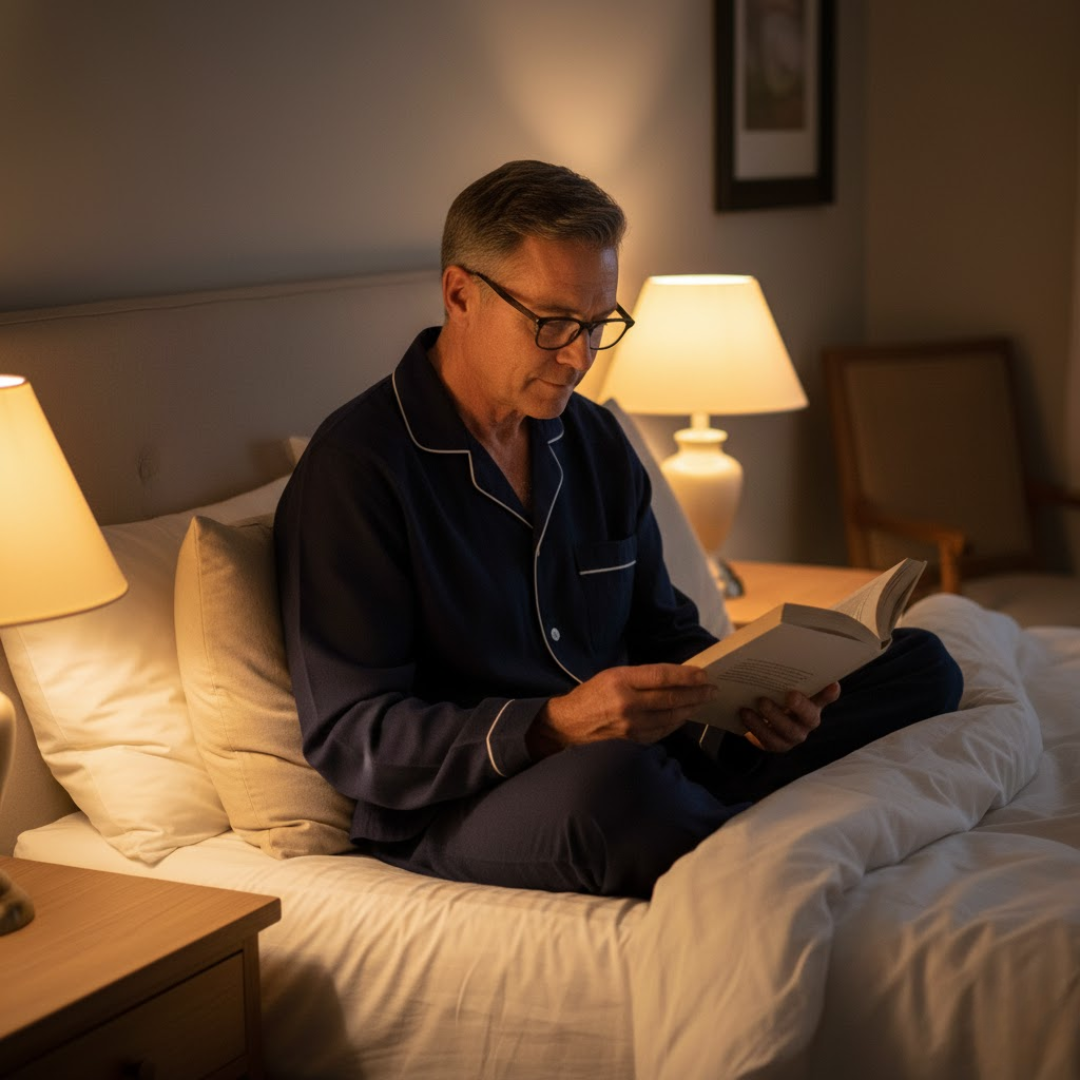 David | Blød Silkeblød Pyjamas til Mænd | Klassisk Skjorte Design | Åndbart og Komfortabelt Stof