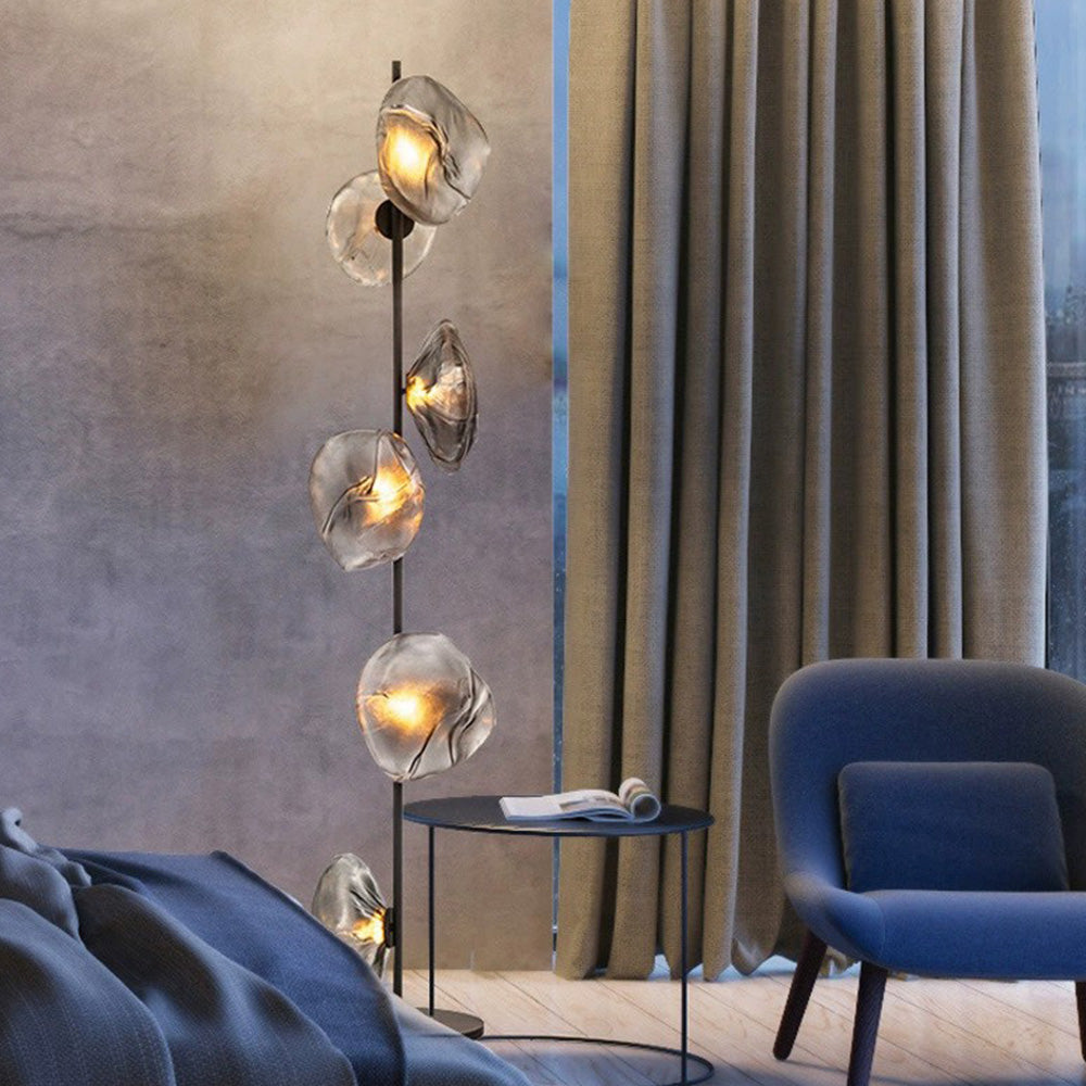 Zantelio | Moderne Stehlampe | Einzigartige Glasakzente | Schlankes Design | Effektive Lichtverteilung | Robuste Konstruktion | Stilvolle Dekoration