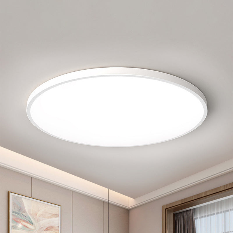 AstraCircle LED | Nowoczesna okrągła lampa sufitowa | Biało-czarny metalowy design | Energooszczędne oświetlenie | Idealna do jadalni