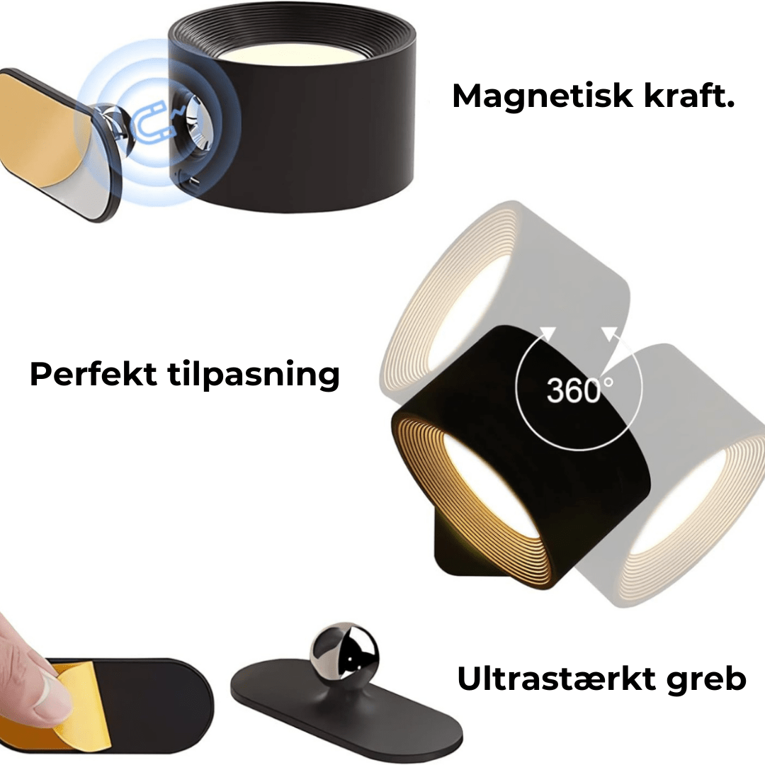 Flexilight™ | 360° trådløs genopladelig væglampe