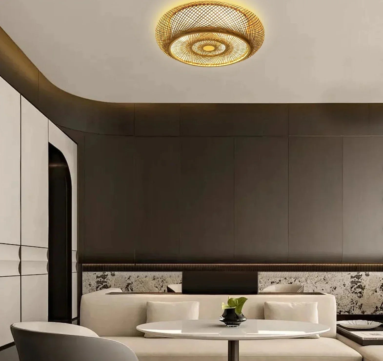 ZenLight de Luminoir | Suspension en bambou | Design naturel moderne | Écologique et durable | Idéal pour salon, chambre ou bureau | Choisissez la