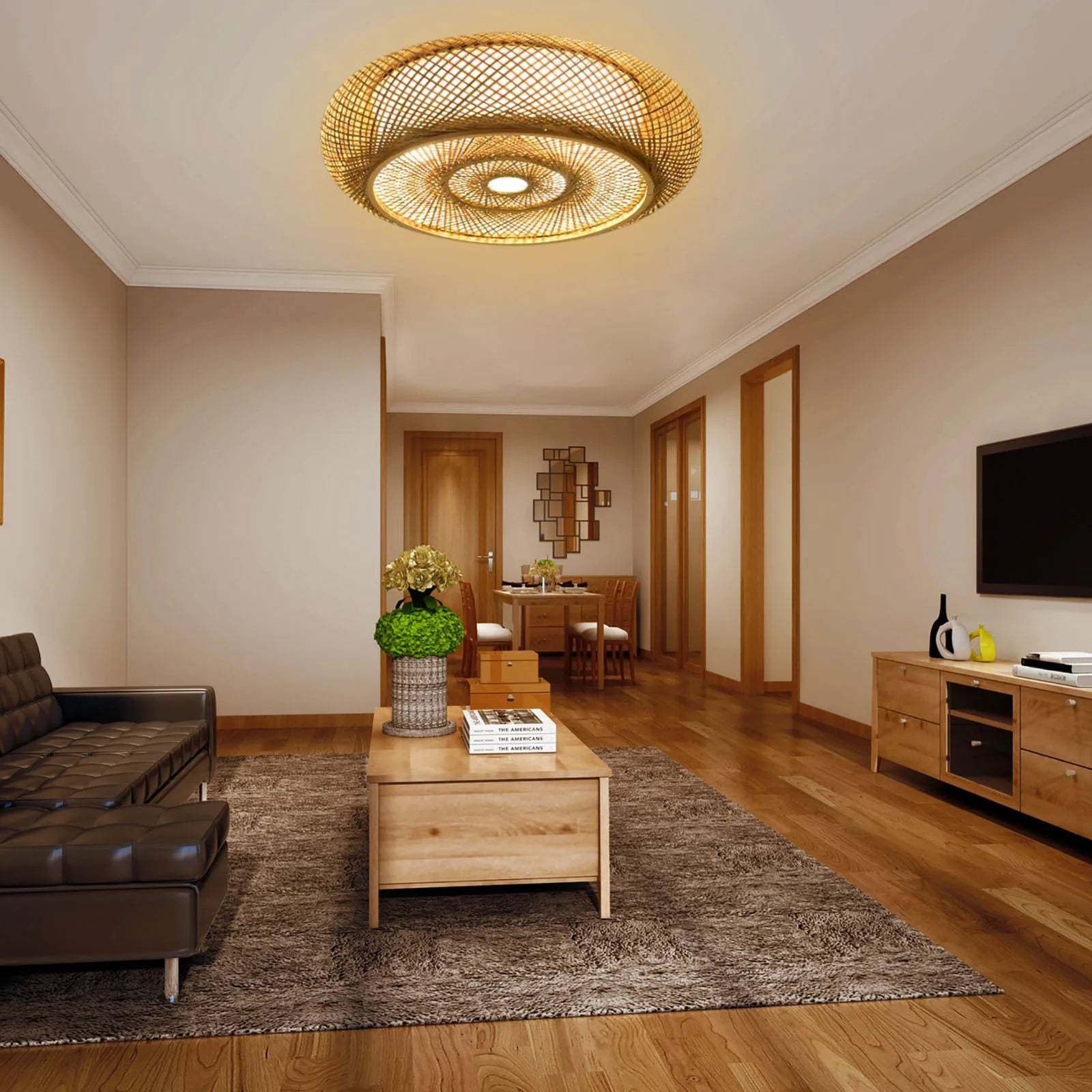 ZenLight de Luminoir | Suspension en bambou | Design naturel moderne | Écologique et durable | Idéal pour salon, chambre ou bureau | Choisissez la