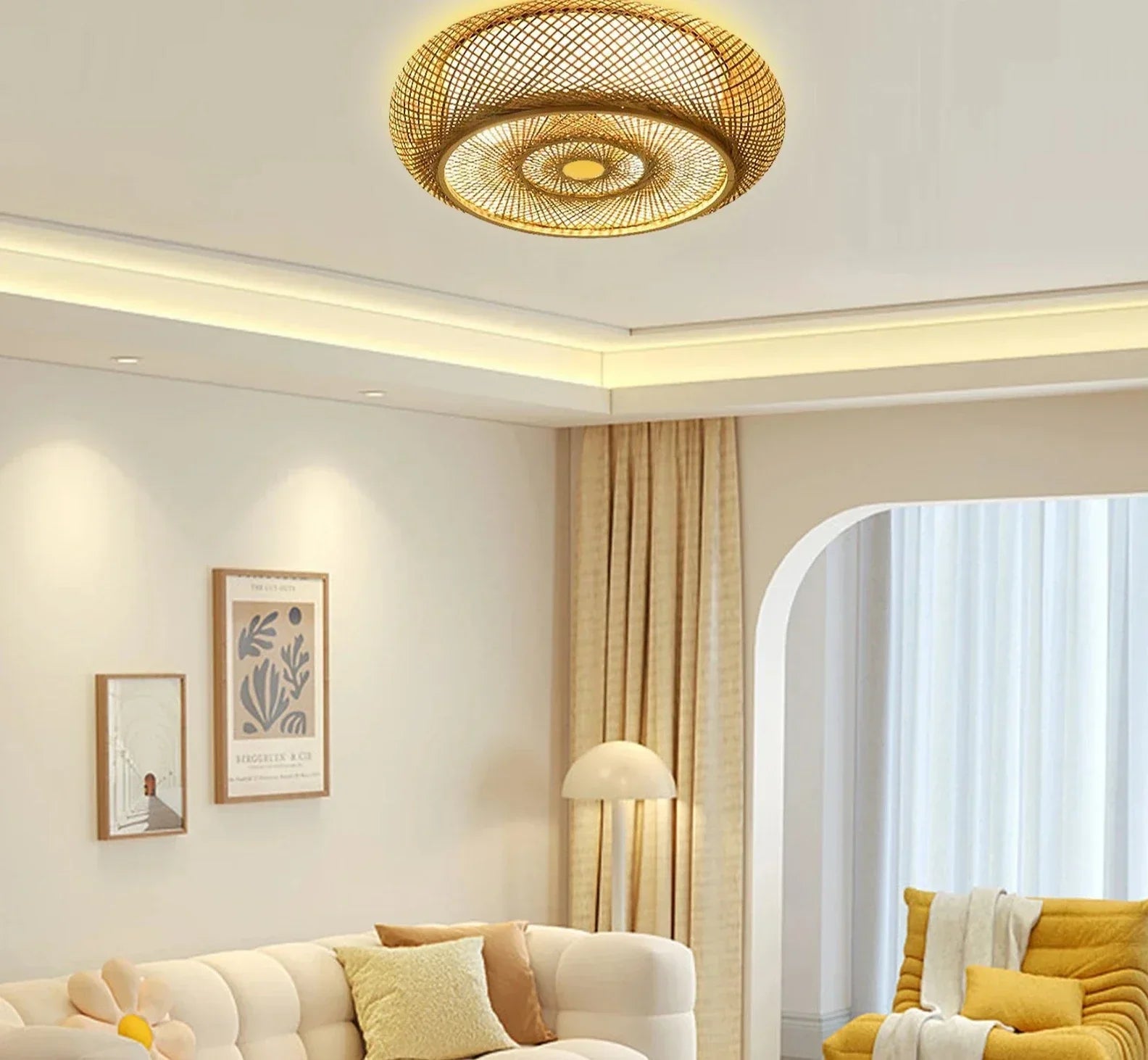 ZenLight de Luminoir | Suspension en bambou | Design naturel moderne | Écologique et durable | Idéal pour salon, chambre ou bureau | Choisissez la