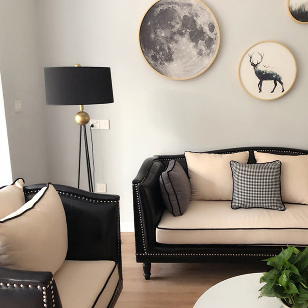 Linaretta | Elegante Stehlampe | Stoffschirm & Metallakzent | Zeitloses Design | Robustes Gestell | Modern & Klassischer Look | Perfekt für