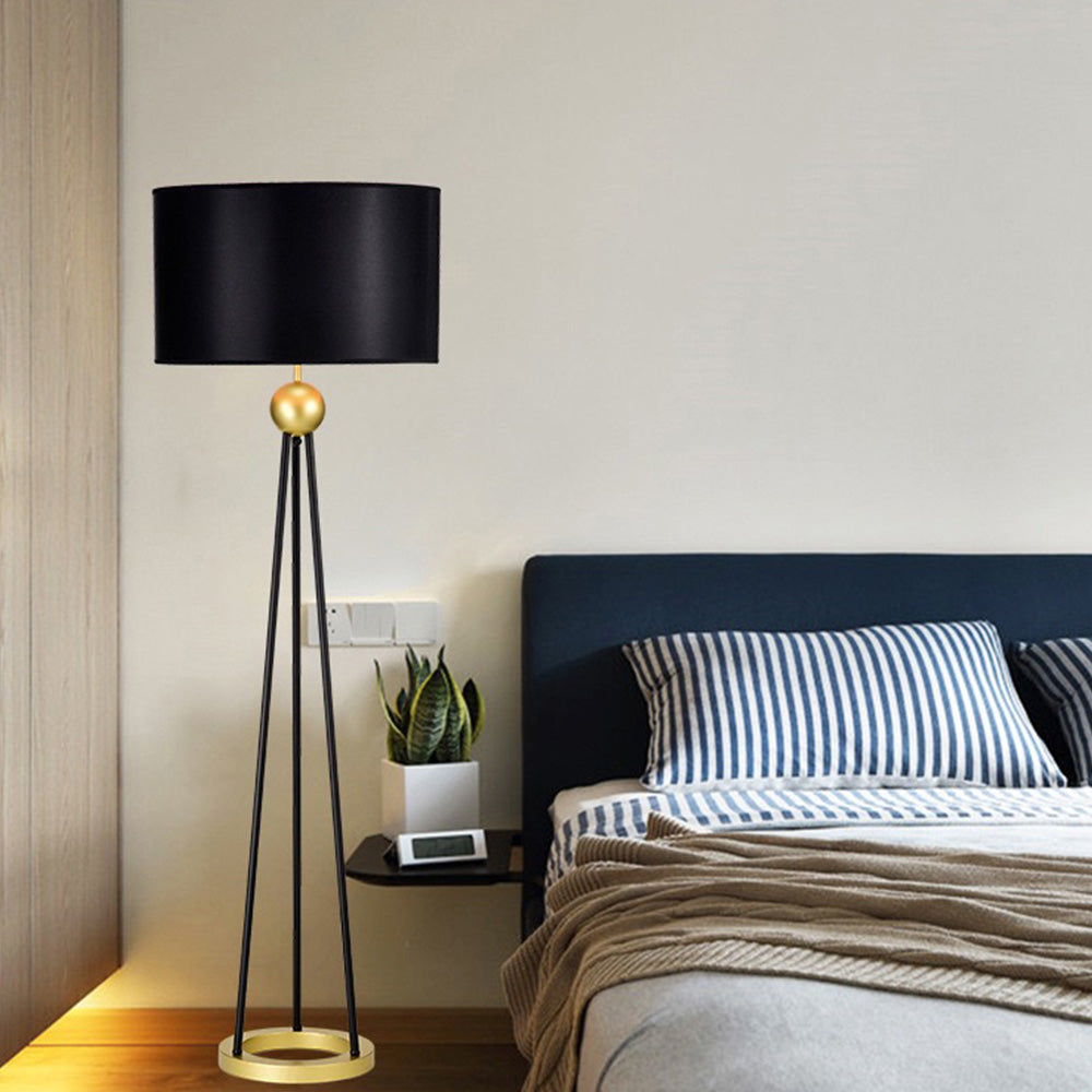 Linaretta | Elegante Stehlampe | Stoffschirm & Metallakzent | Zeitloses Design | Robustes Gestell | Modern & Klassischer Look | Perfekt für