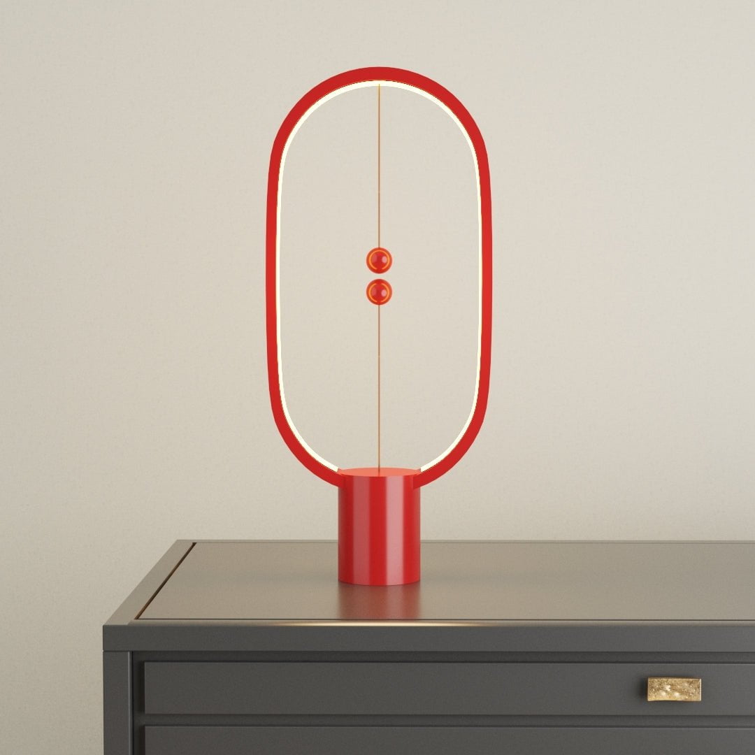 Éclairage de table LED magnétique flottant | Noir | Aluminium & plastique ABS | Design futuriste | 40x20 cm | Économe en énergie | Intérieur moderne