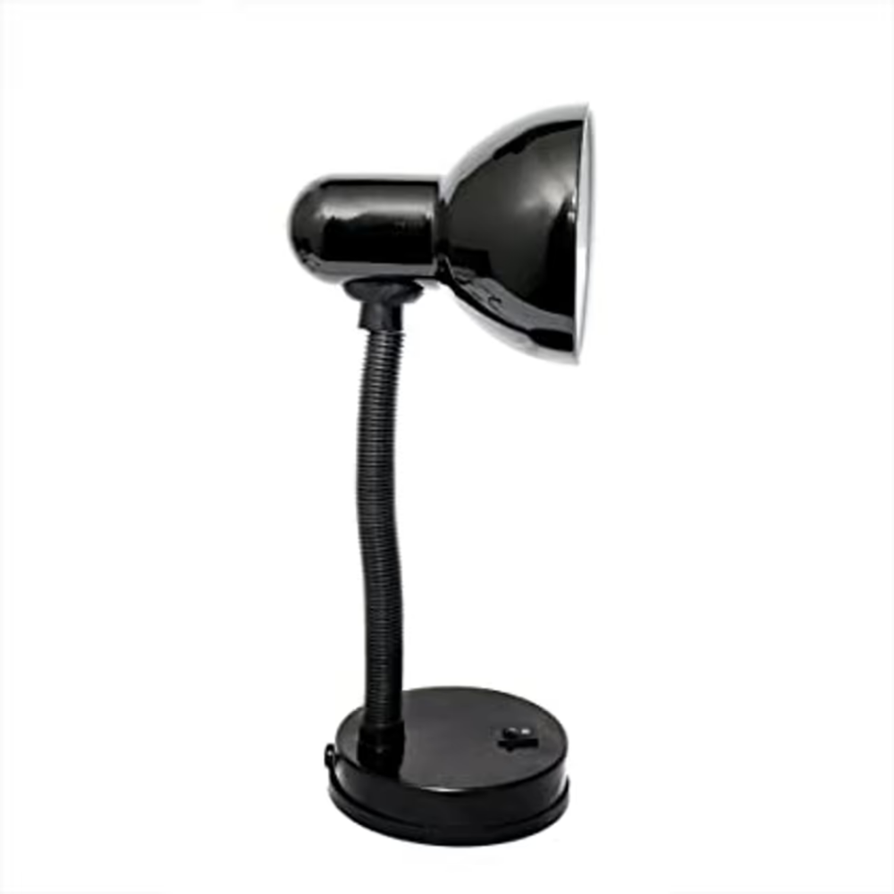 Flexibele LED-Schreibtischlampe | Verstellbarer Hals | Minimalistisches Design | Schwarz | Energieeffizient | Lange Lebensdauer | 35,2 cm hoch