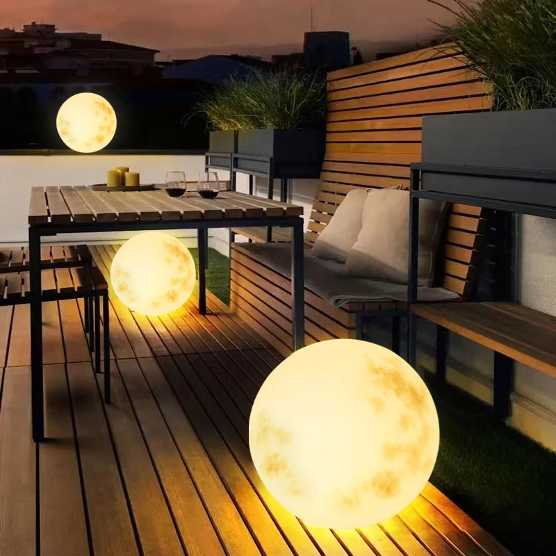 Moonlight Garden Lamp | Udendørs LED-lampe måneform | Magisk belysning have | Kablet strøm | Vejrbestandig