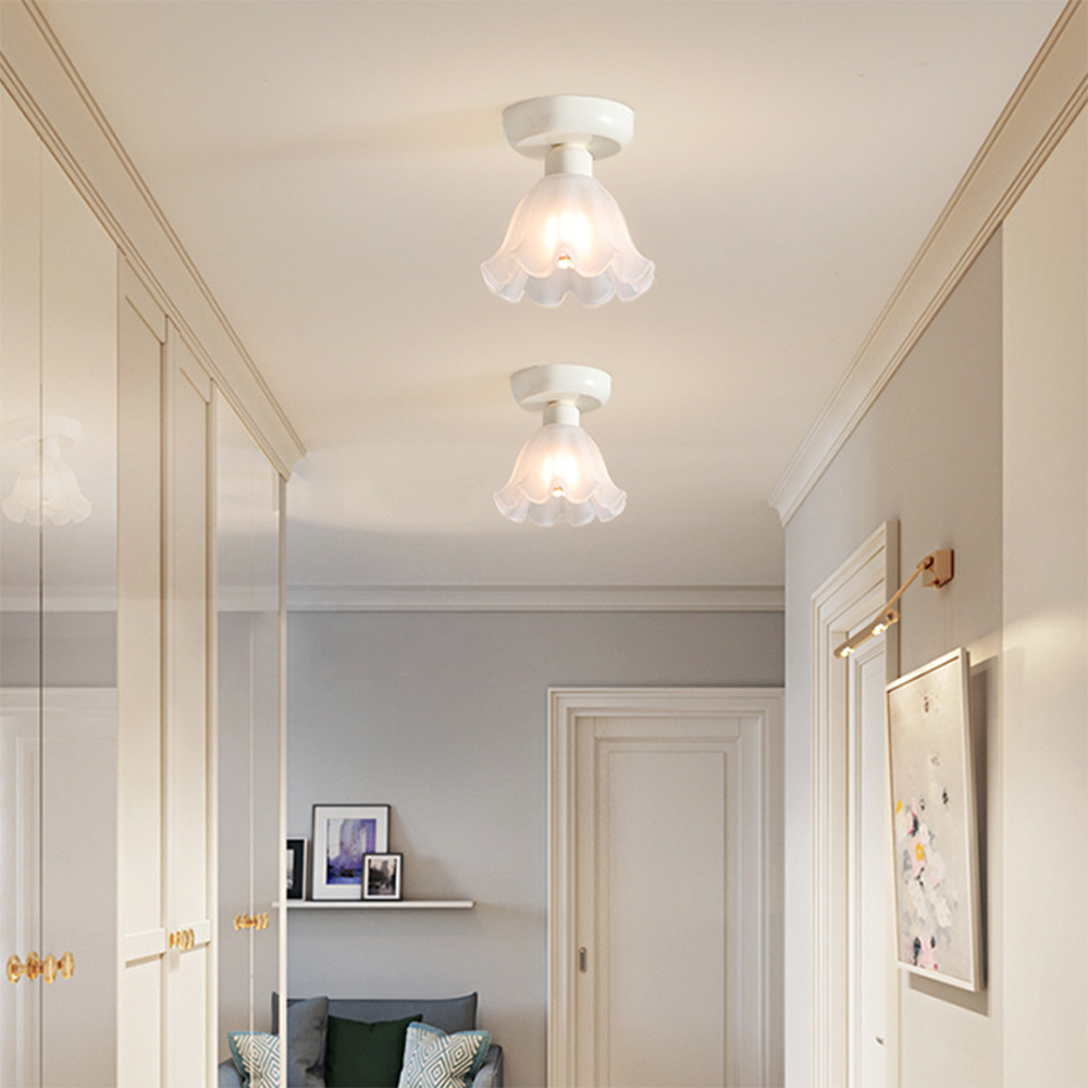 LoveGlow Glas & Metal Loftlampe | Romantisk stil med elegant design | Ideel til stue og soveværelse