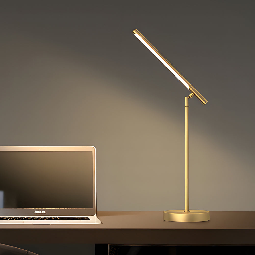 Lampe de table réglable en laiton | Technologie LED | Design élégant | Éclairage écoénergétique | Idéale pour le bureau et la maison | Créez des