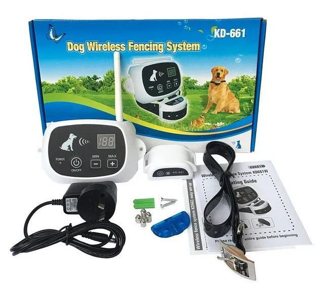 PawGuard Trådløst Hundefrihedssystem | Nem Installation | Træningsfunktion | Sikker Legesone | Vandafvisende Design | Til Små og Store Haver