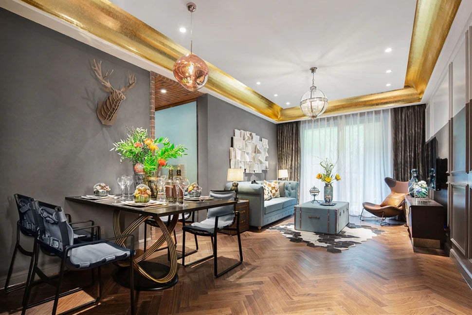 Moderne suspension LED | Hauteur réglable | Éclairage économe en énergie | Choix de couleurs : Or, Argent, Or rose, Bleu, Vert, Violet, Gris fumé