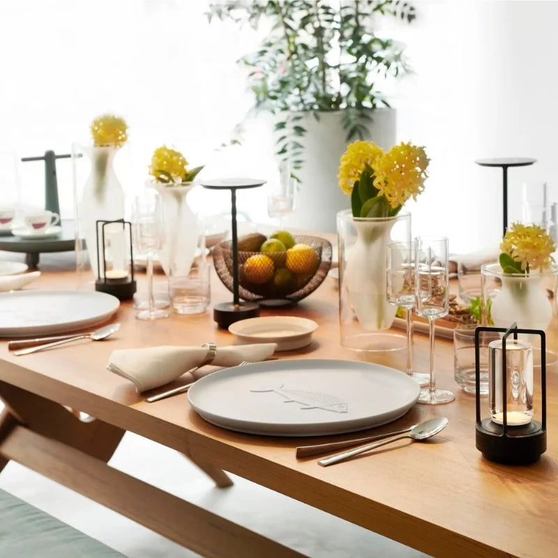 Minimalistisk LED Bordlampe | Lanterne med 3 Lysindstillinger og Berøringssensor | Genopladelig via USB | Stilfuld Lyskilde til