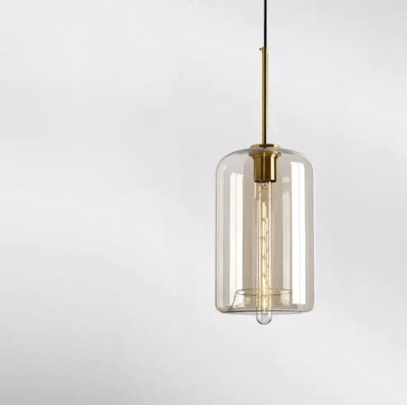 Suspension en verre design nordique | Minimalisme scandinave | Éclairage atmosphérique | Qualité durable | Douille E27 | Verre et métal | Décoration