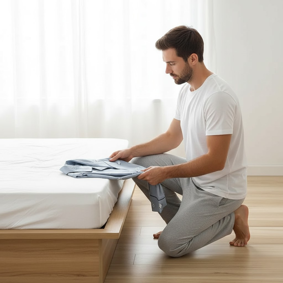 David | Blød Silkeblød Pyjamas til Mænd | Klassisk Skjorte Design | Åndbart og Komfortabelt Stof