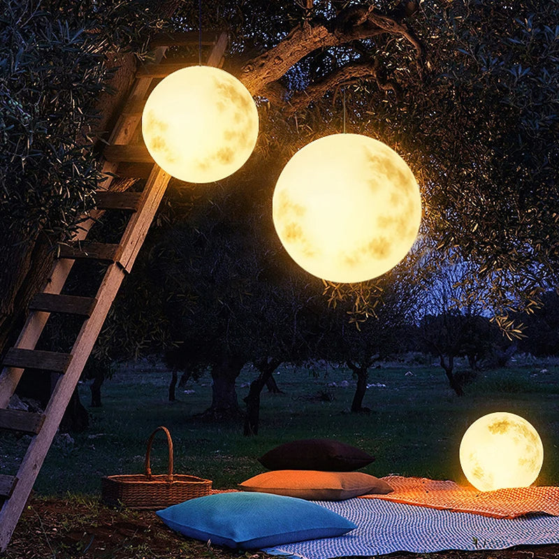 Moonlight Garden Lamp | Udendørs LED-lampe måneform | Magisk belysning have | Kablet strøm | Vejrbestandig