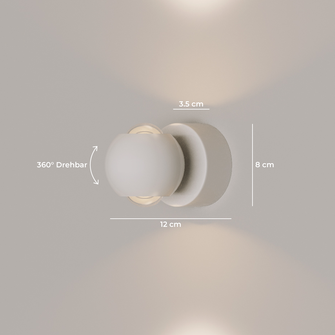 PONTOS | Lampe Murale Moderne | Matériaux Durables | Créez Une Atmosphère Ambiante | Facile À Installer | Design Économe En