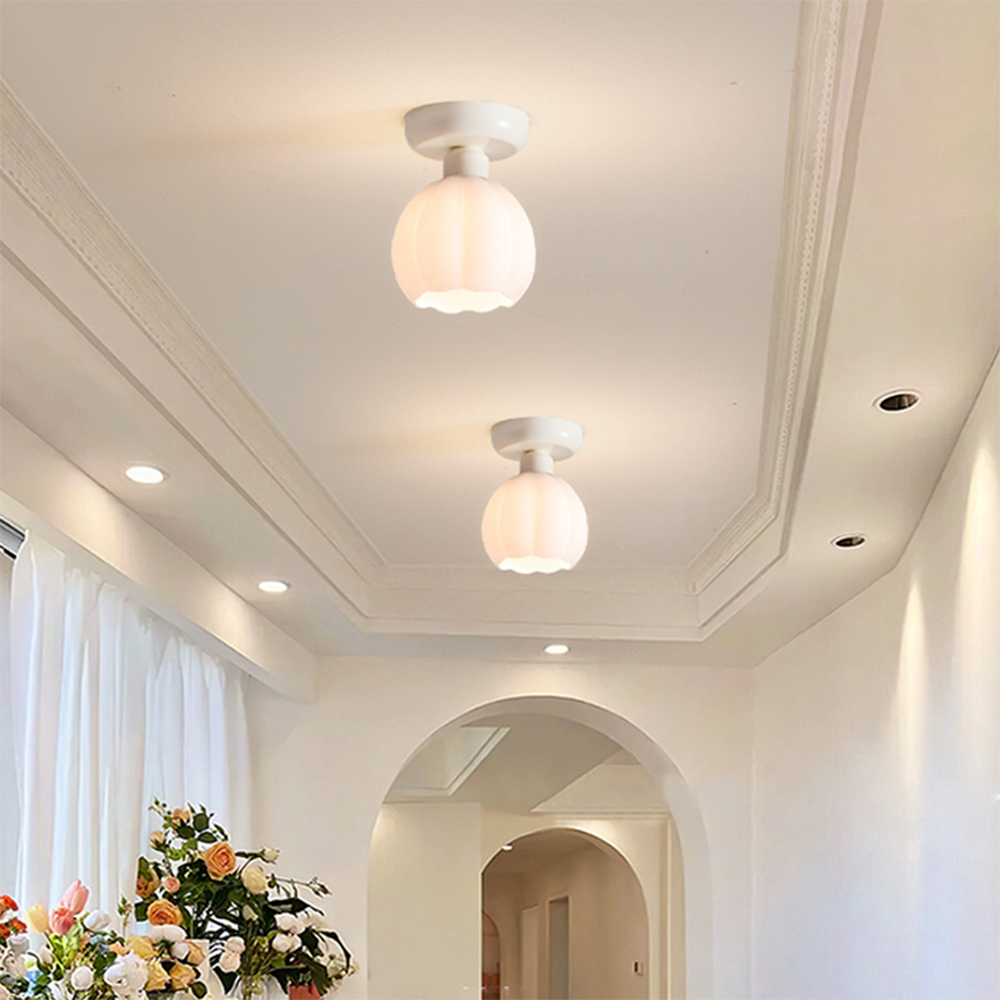 LoveGlow Glas & Metal Loftlampe | Romantisk stil med elegant design | Ideel til stue og soveværelse