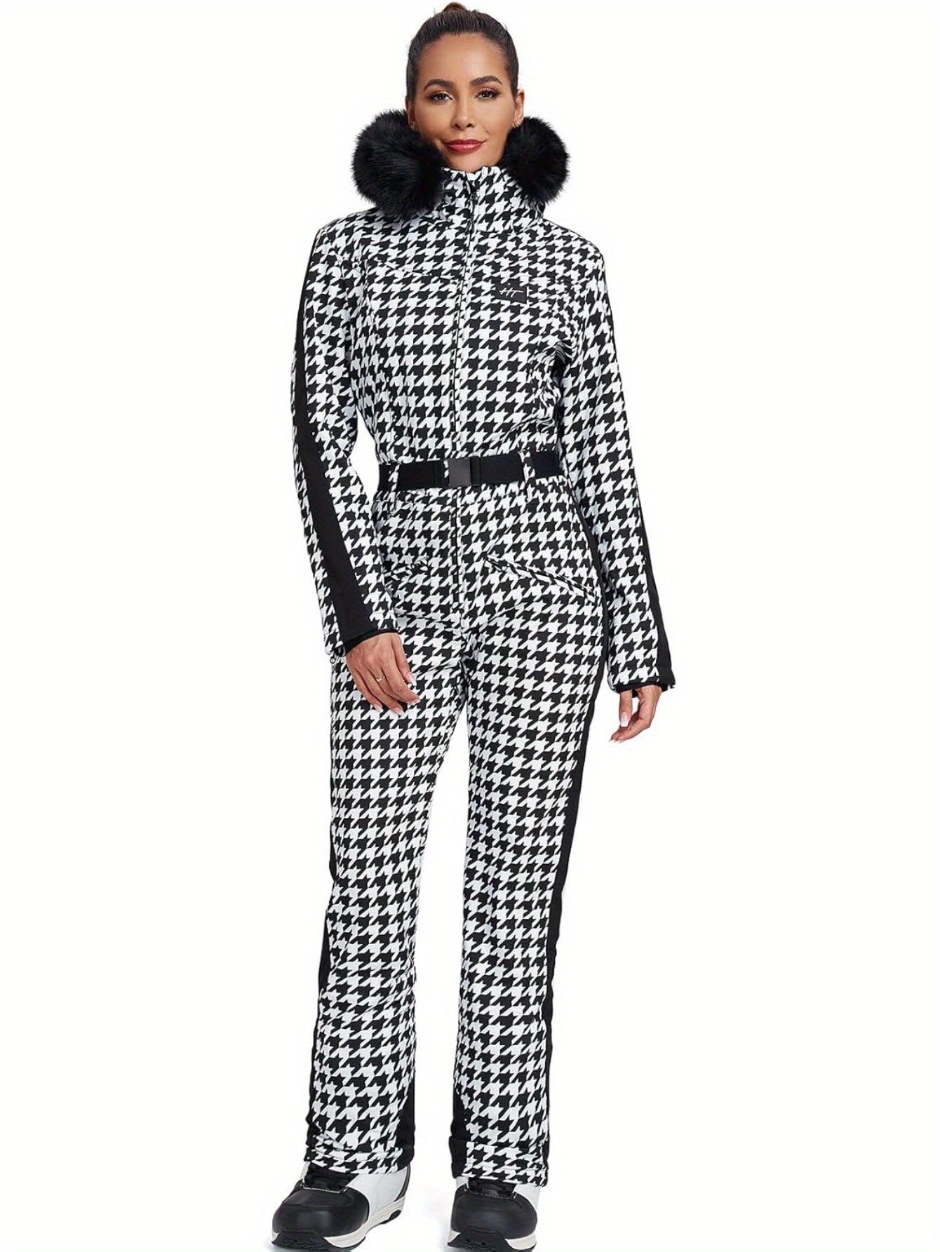 Dame Skidragt Jumpsuit | Vandtæt Design med Varmt For og Bæltedetalje | Essential Af Nikcky