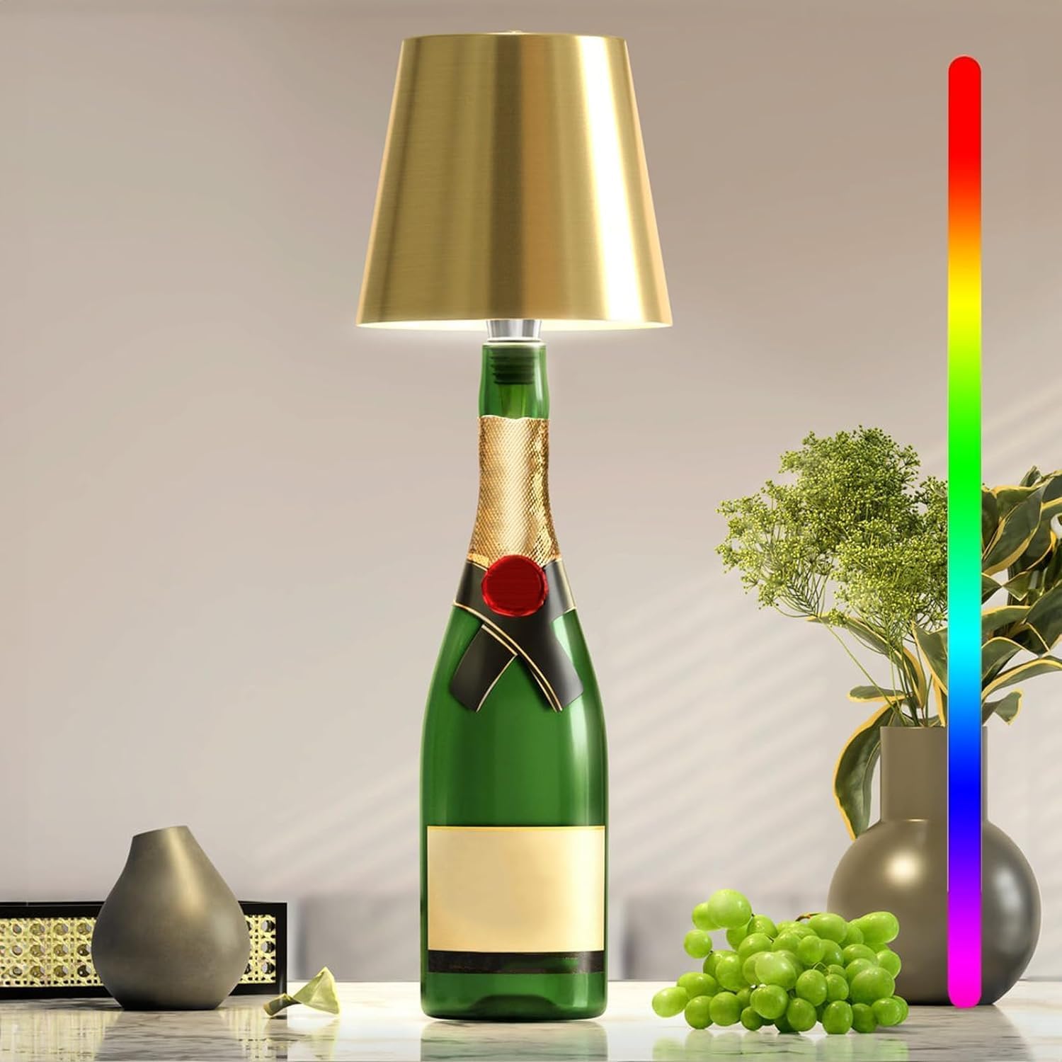 Lampe à flasque | Contrôle tactile | Intensité lumineuse dimmable | Portable et rechargeable | Chargement USB | Jusqu'à 48 heures de lumière | Trois