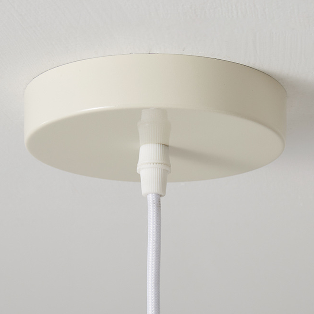 Bauhaus Puck Cream | Verstellbare Pendelleuchte aus Eisen | 40W E27 | CE/UL zertifiziert | Küche, Esszimmer, Wohnzimmer & Schlafzimmer | Keine