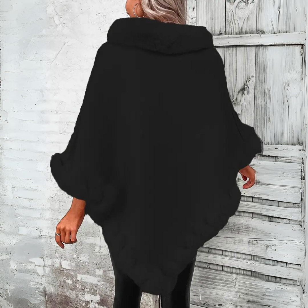 Strikket Varm Cape til Damer | Uld & Bomuld | Alsidig & Sofistikeret Design | Flere Farvemuligheder | Komfortabel & Holdbar Til Hverdag & Fest
