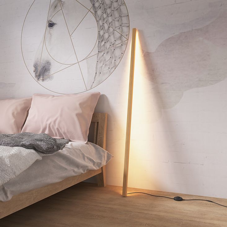 Ozawa Skandinavische Stehlampe | Walnuss | 5 LED Lichtquellen | Keramik & Metall | Für Schlafzimmer und Wohnzimmer | IP20 | Selbst Zusammenbauen