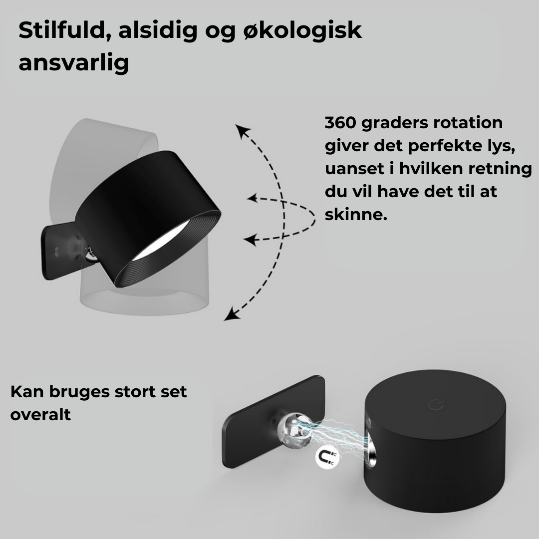 Flexilight™ | 360° trådløs genopladelig væglampe